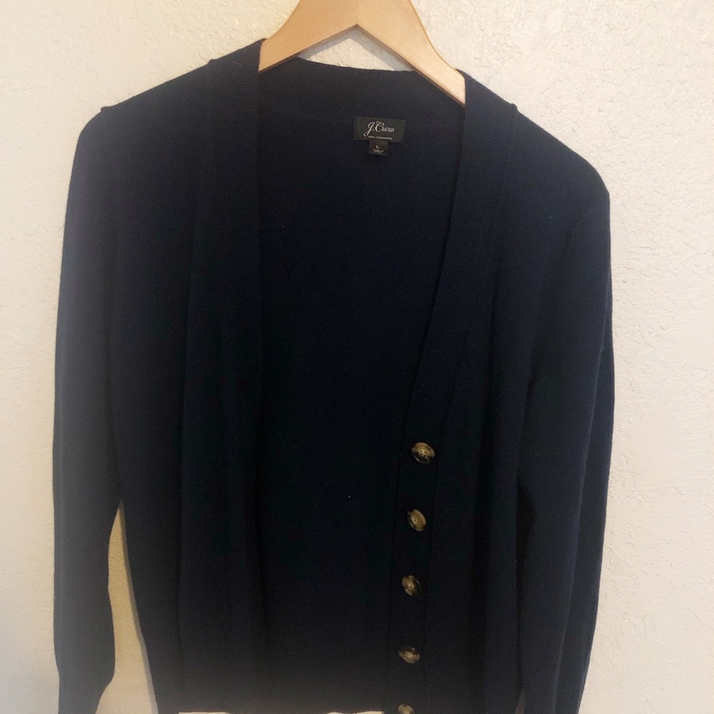 Navy Blue J Crew cardigan